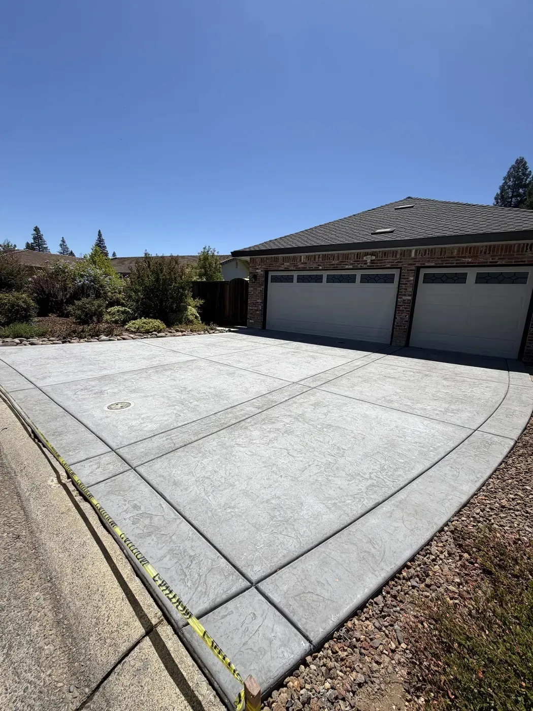 Concrete work by CJR at a home in American River Canyon South, Folsom