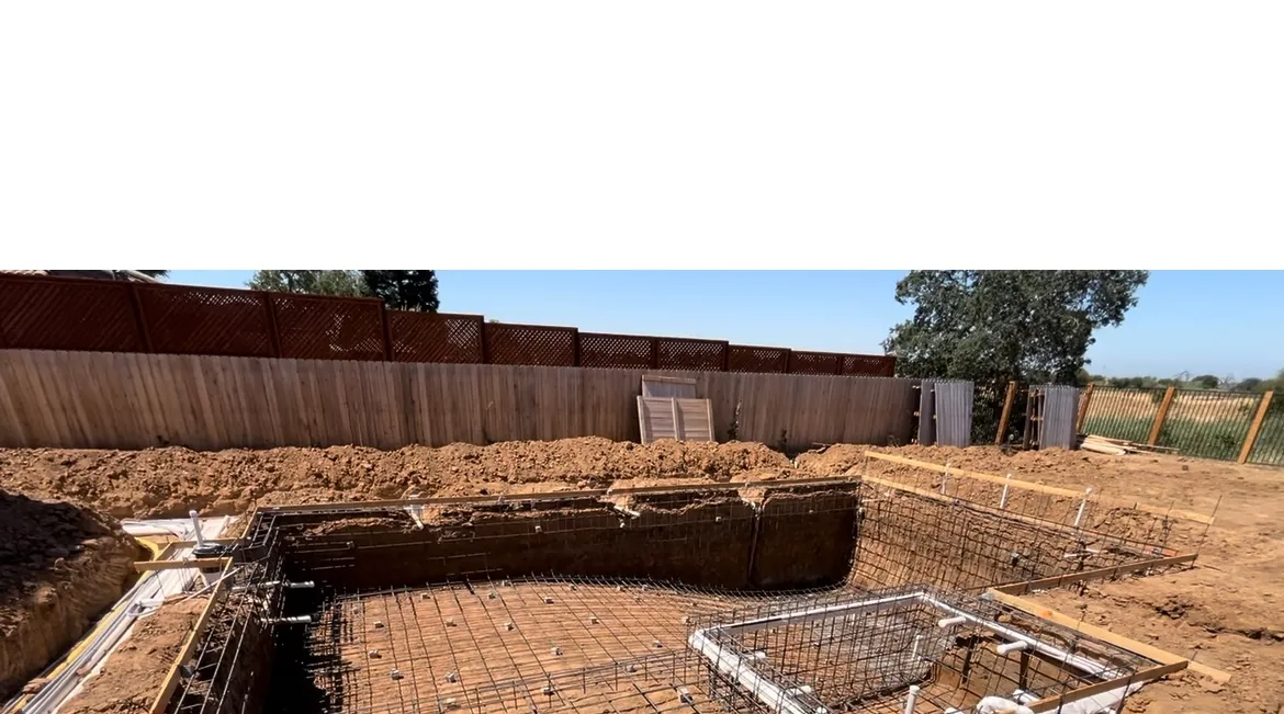 Forms and rebar phase of a CJR pool project, photo 13