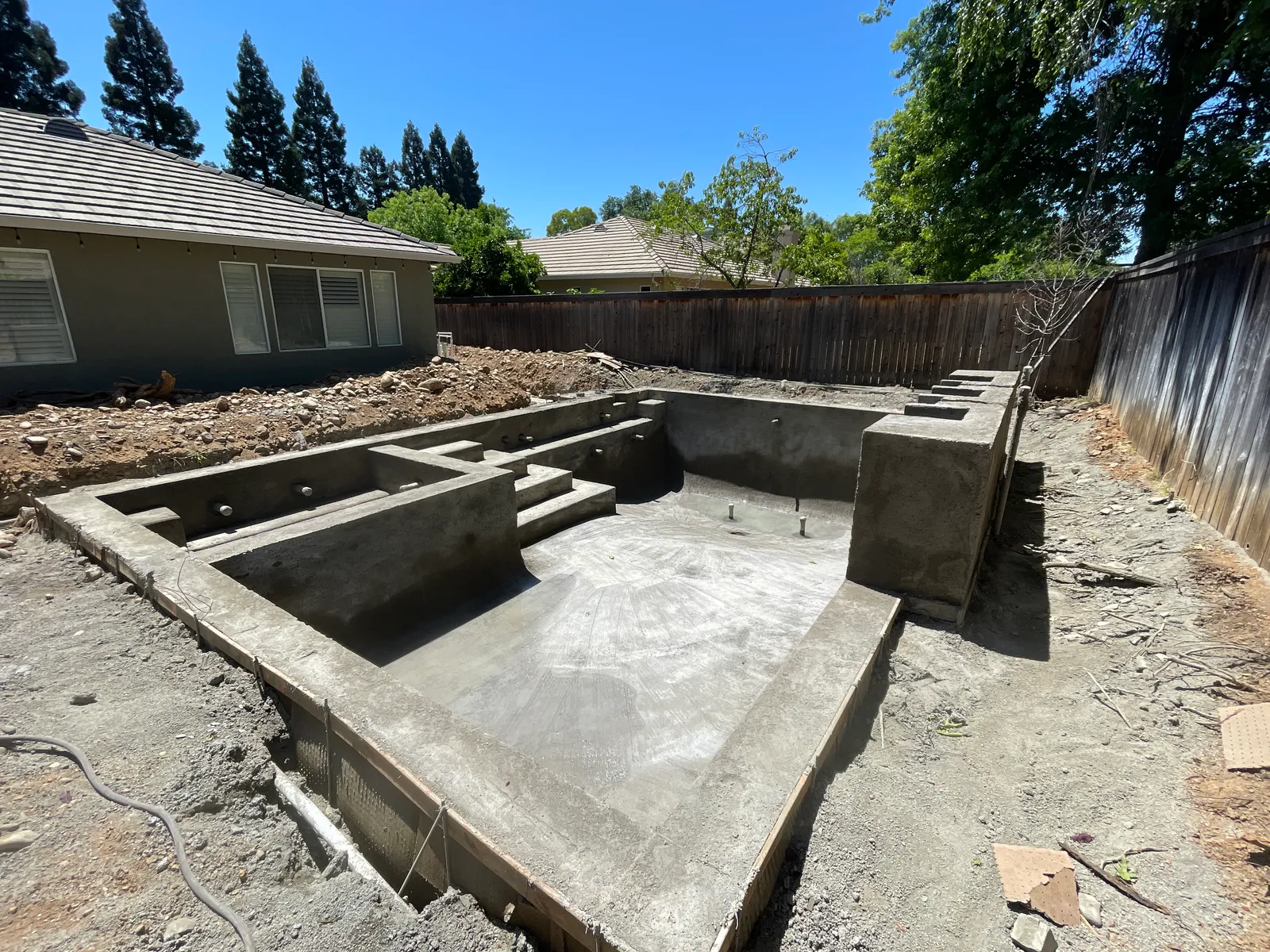 Gunite phase of a CJR pool project, photo 2