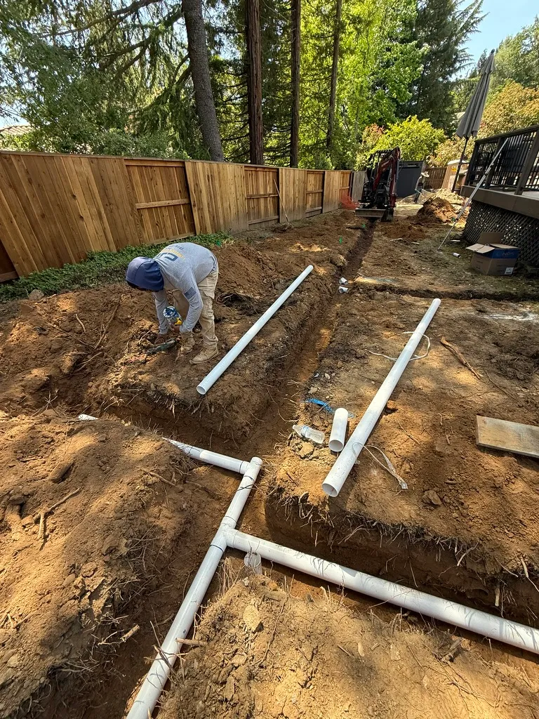 Drainage phase of a CJR pool project
