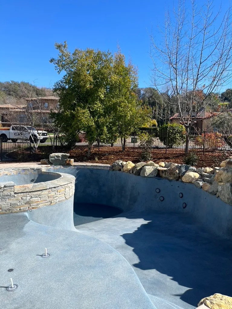 Plaster phase of a CJR pool project