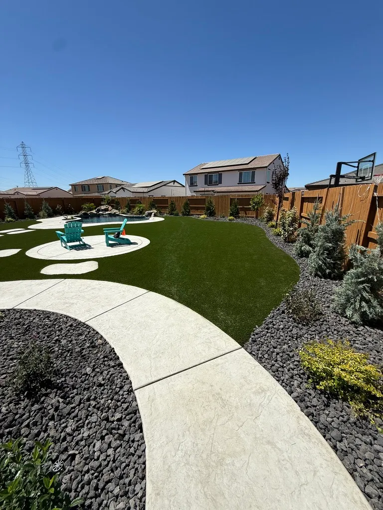 Outdoor living and landscape phase of a CJR pool project