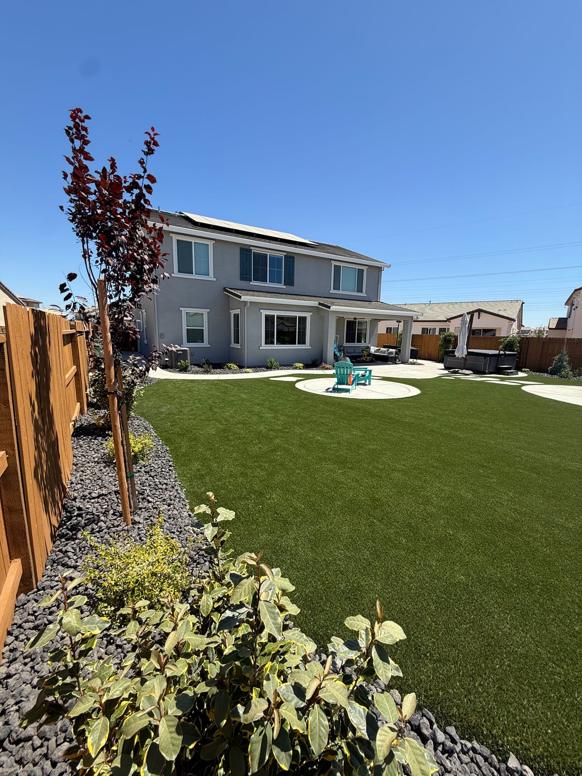 Backyard Turf & Patio completed