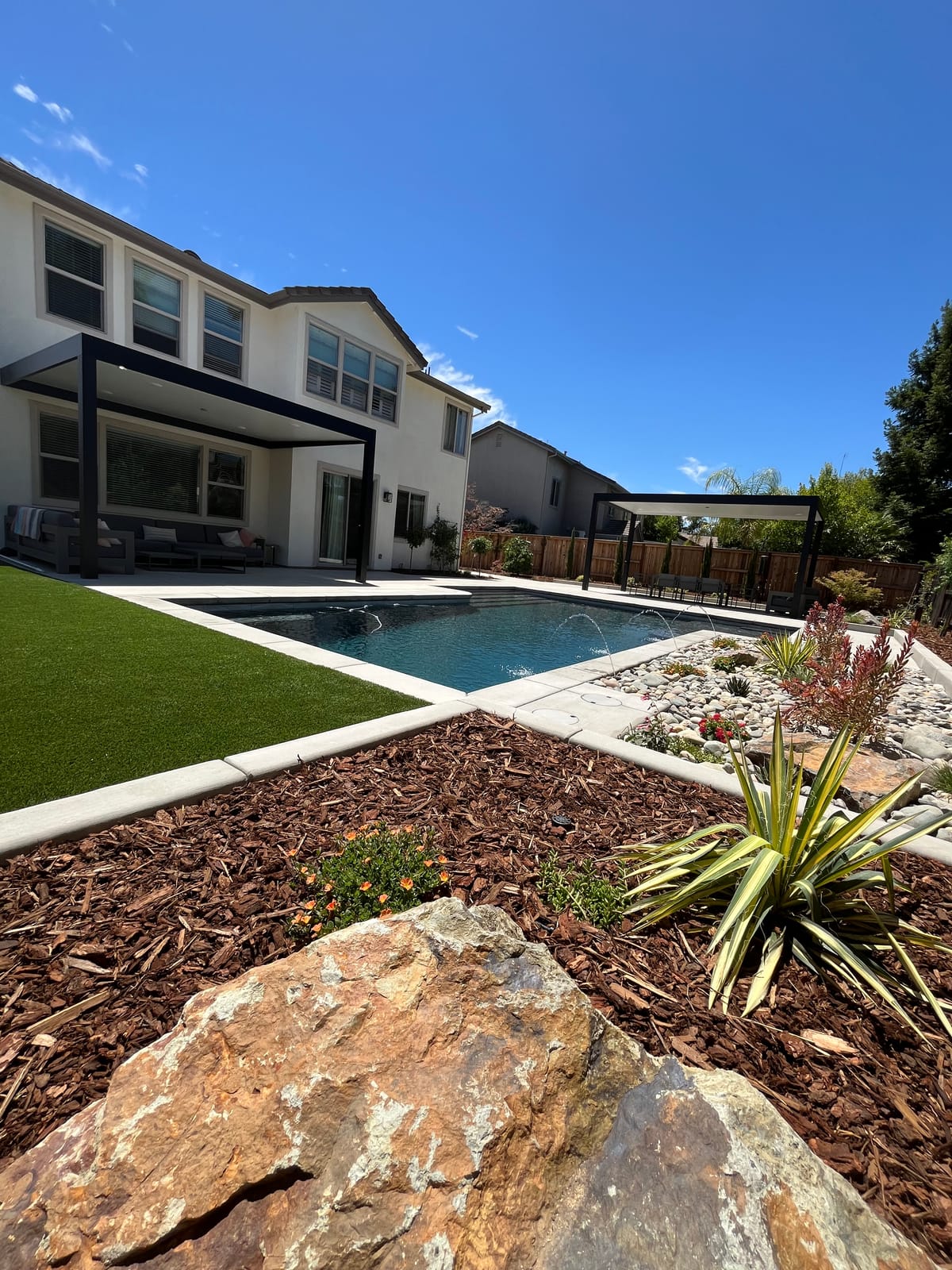 Pool, Turf & Patio Cover completed